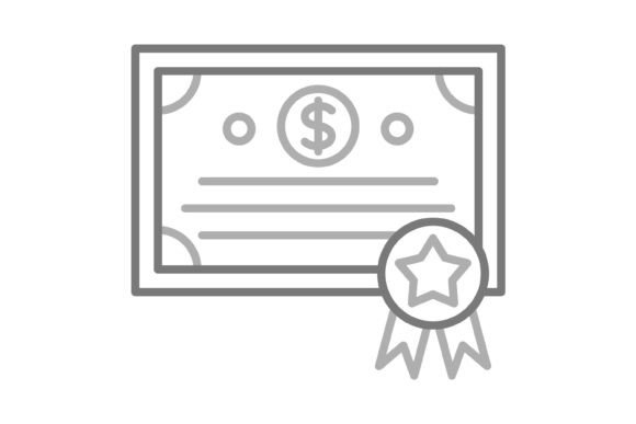 Certificate Greyscale Line Icon: A Versatile Asset for Modern Design
