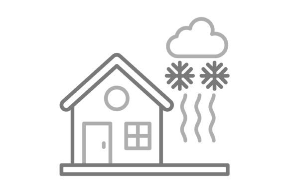 Cold Waves Greyscale Line Icon: A Versatile Design Asset