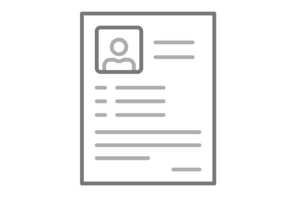 Curriculum Vitae Greyscale Line Icon: A Designer's Go-To Asset