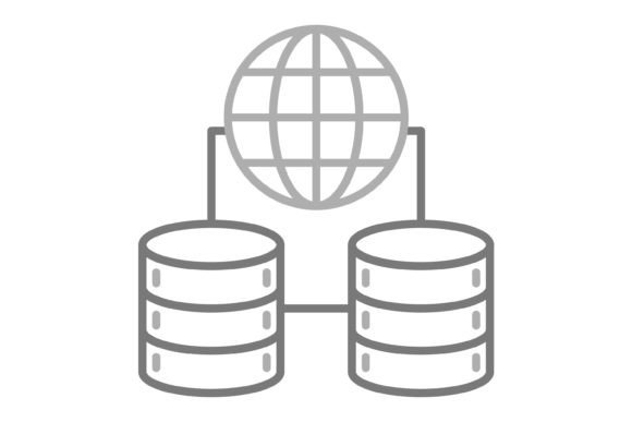 Data Network Greyscale Line Icon: A Versatile Design Asset