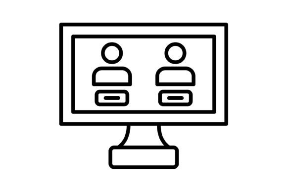Electronic Voting Outline Icon: A Versatile Design Asset