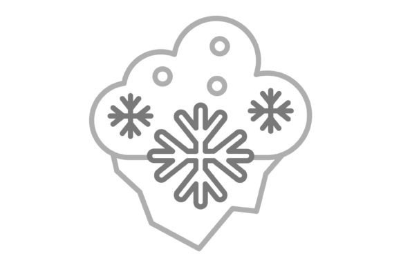 Freezing Weather Greyscale Line Icon: A Designer's Winter Toolkit
