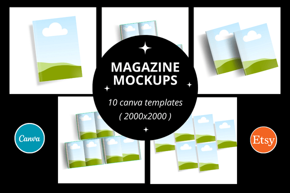 Magazine Listing Mockups: Elevate Your Etsy Shop