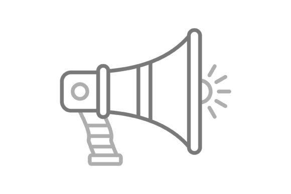 Practical Uses for the Megaphone Greyscale Line Icon