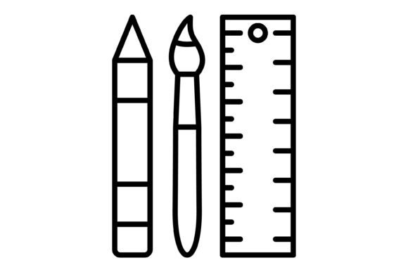 Stationary Outline Icon: A Clean Vector Set for Modern Design
