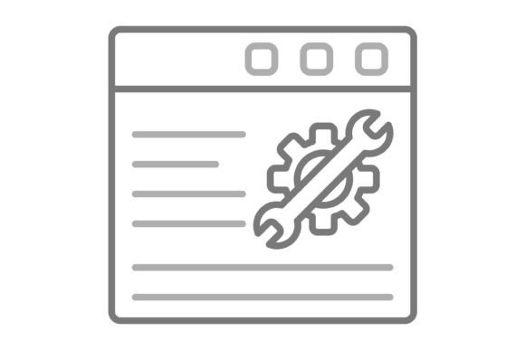 Technical Support Greyscale Line Icon: Versatile Design Asset