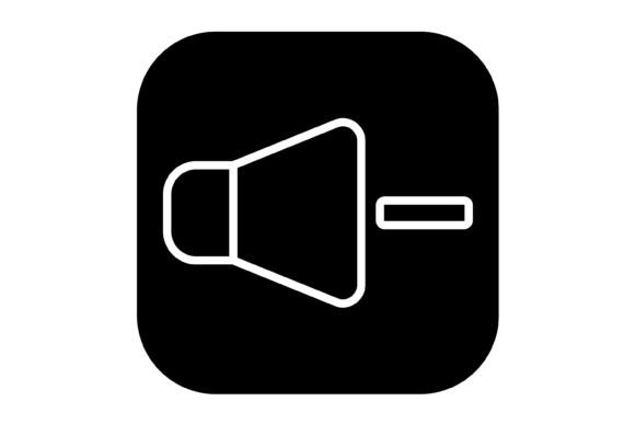 Volume Down Glyph Icon: Essential Design Asset for Clarity