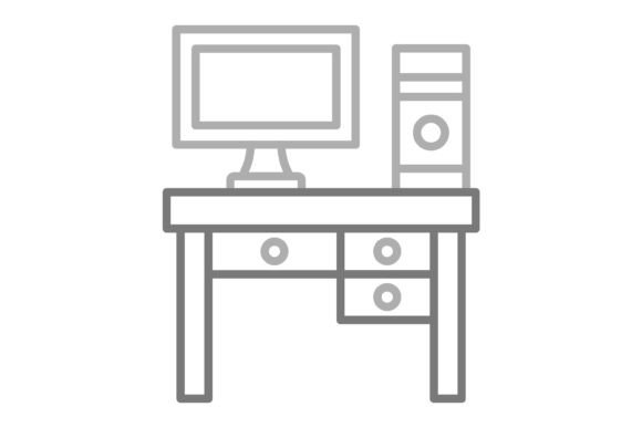 Workplace Greyscale Line Icons for Modern Branding
